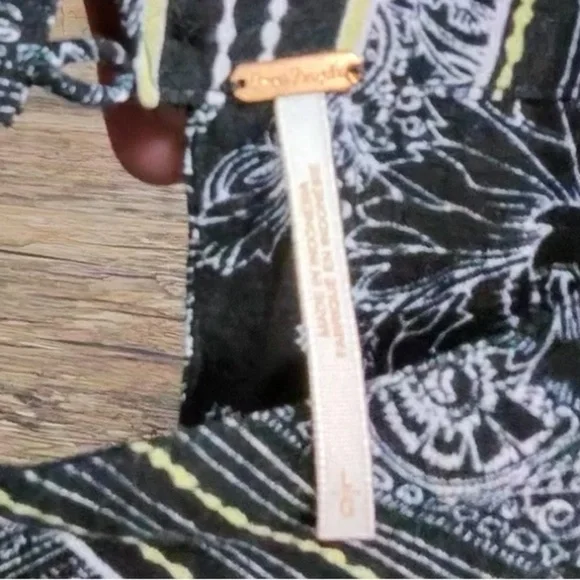 Free People Black and White Patterned Blouse - Picture 10 of 10